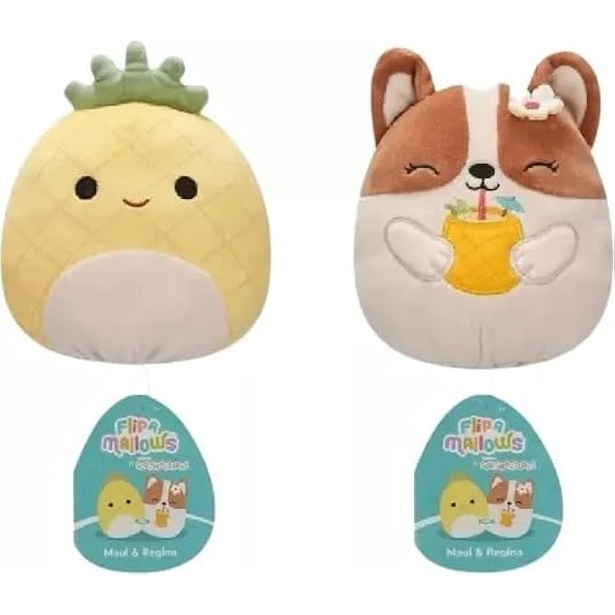 FLIP-A-MALLOWS KELLYTOY 5" PLUSH TOY MAUI & REGINA